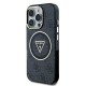 Husa Guess IML 4G Glitter Triangle Logo MagSafe pentru iPhone 16 Pro Max, Neagra (Bakr, GUHMP16XHG4PRTGK) by www.silkase.ro