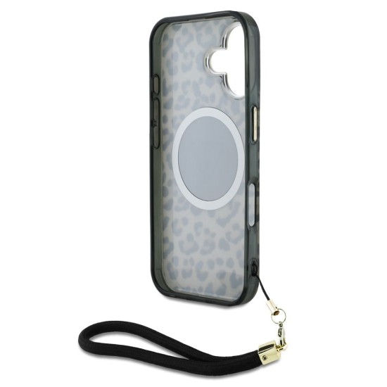 Husa Guess IML Leopard Triangle Logo Strap MagSafe pentru iPhone 16, Maro Husa Guess IML Leopard Triangle Logo Strap MagSafe pentru iPhone 16, Maro (Bakr, GUHMP16SHLORSSW) by www.silkase.ro