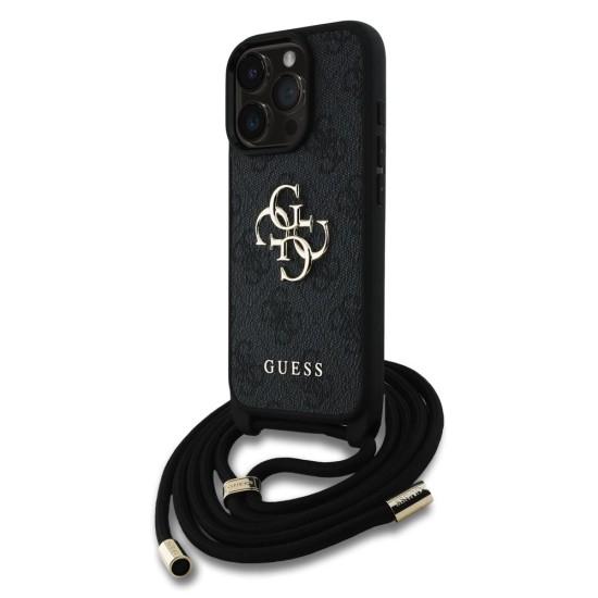 Husa Crossbody Guess PU 4G Metal Logo Strap pentru iPhone 15 Pro Max, Neagra Husa Crossbody Guess PU 4G Metal Logo Strap pentru iPhone 15 Pro Max, Neagra (Bakr, GUHCP15XP4GMGCRK) by www.silkase.ro