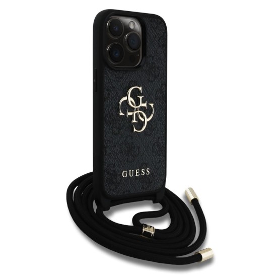 Husa Crossbody Guess PU 4G Metal Logo Strap pentru iPhone 15 Pro Max, Neagra Husa Crossbody Guess PU 4G Metal Logo Strap pentru iPhone 15 Pro Max, Neagra (Bakr, GUHCP15XP4GMGCRK) by www.silkase.ro