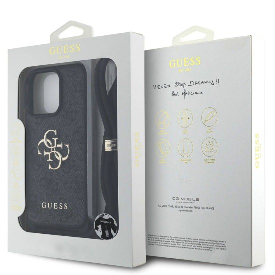 Husa Crossbody Guess PU 4G Metal Logo Strap pentru iPhone 15 Pro Max, Neagra Husa Crossbody Guess PU 4G Metal Logo Strap pentru iPhone 15 Pro Max, Neagra (Bakr, GUHCP15XP4GMGCRK) by www.silkase.ro