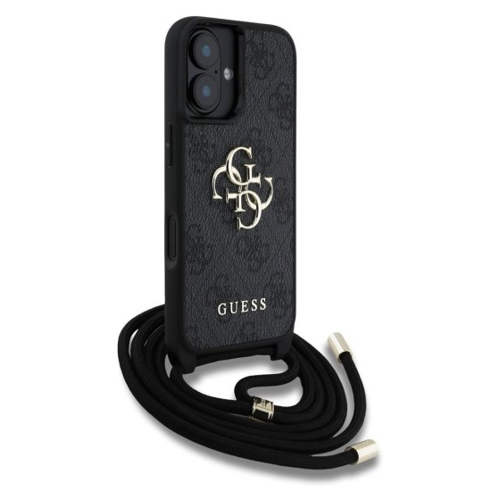 Husa Crossbody Guess PU 4G Metal Logo Strap pentru iPhone 16, Neagra Husa Crossbody Guess PU 4G Metal Logo Strap pentru iPhone 16, Neagra (Bakr, GUHCP16SP4GMGCRK) by www.silkase.ro