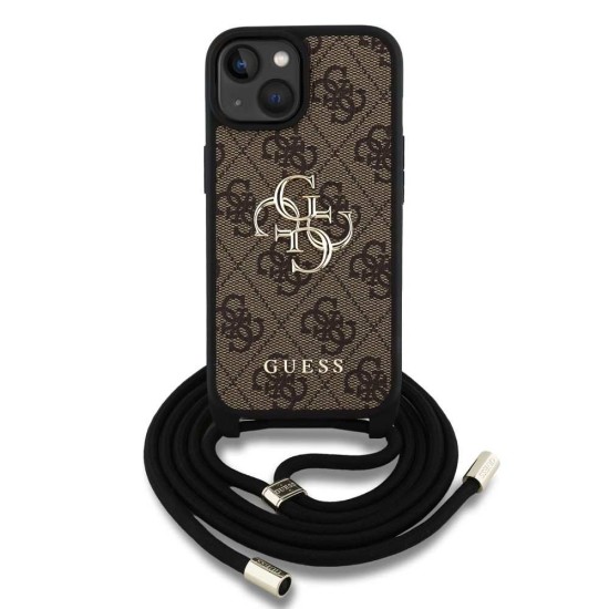Husa Crossbody Guess PU 4G Metal Logo Strap pentru iPhone 15, Maro Husa Crossbody Guess PU 4G Metal Logo Strap pentru iPhone 15, Maro (Bakr, GUHCP15SP4GMGCRW) by www.silkase.ro