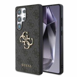 Husa Guess PU 4G Metal Logo pentru Samsung Galaxy S25 Ultra, Gri