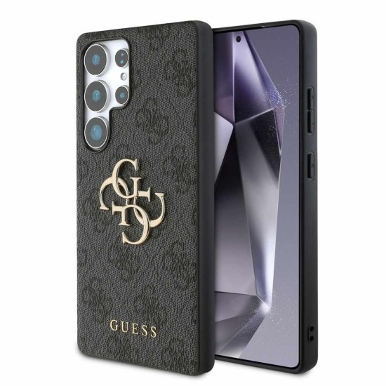 Husa Guess PU 4G Metal Logo pentru Samsung Galaxy S25 Ultra, Gri (Bakr, GUHCS25L4GMGGR) by www.silkase.ro