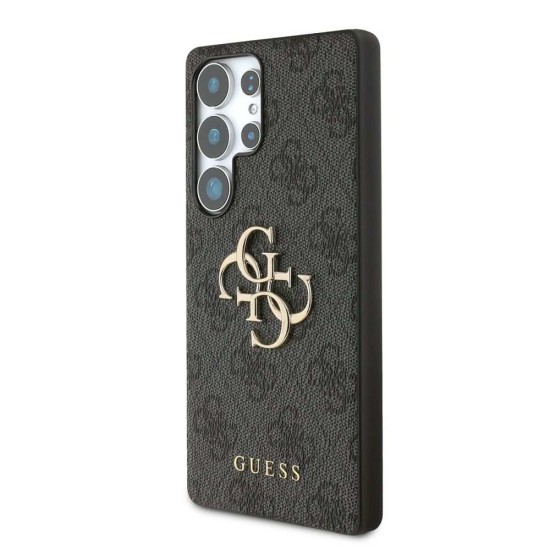 Husa Guess PU 4G Metal Logo pentru Samsung Galaxy S25 Ultra, Gri (Bakr, GUHCS25L4GMGGR) by www.silkase.ro