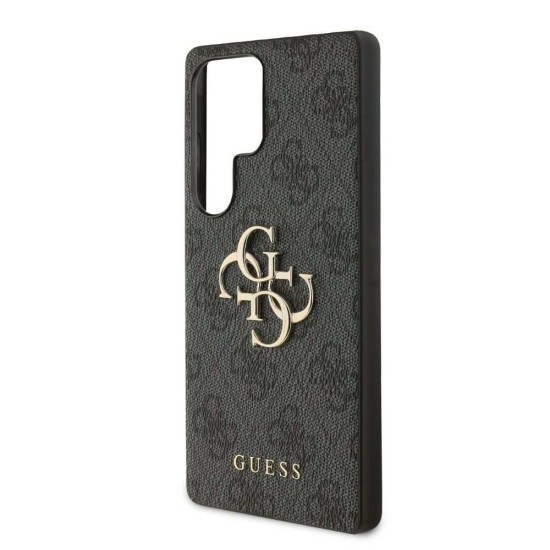 Husa Guess PU 4G Metal Logo pentru Samsung Galaxy S25 Ultra, Gri (Bakr, GUHCS25L4GMGGR) by www.silkase.ro