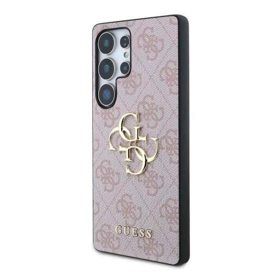 Husa Guess PU 4G Metal Logo pentru Samsung Galaxy S25 Ultra, Roz (Bakr, GUHCS25L4GMGPI) by www.silkase.ro