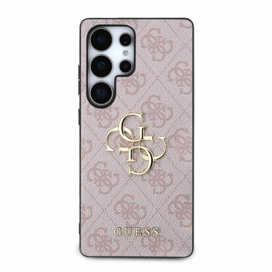 Husa Guess PU 4G Metal Logo pentru Samsung Galaxy S25 Ultra, Roz (Bakr, GUHCS25L4GMGPI) by www.silkase.ro