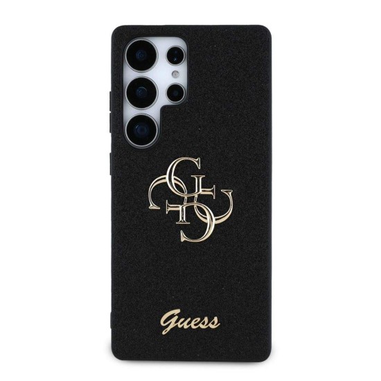 Husa Guess PU Fixed Glitter 4G Metal Logo pentru Samsung Galaxy S25 Ultra, Neagra (Bakr, GUHCS25LHG4SGK) by www.silkase.ro
