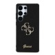 Husa Guess PU Fixed Glitter 4G Metal Logo pentru Samsung Galaxy S25 Ultra, Neagra (Bakr, GUHCS25LHG4SGK) by www.silkase.ro