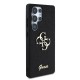 Husa Guess PU Fixed Glitter 4G Metal Logo pentru Samsung Galaxy S25 Ultra, Neagra (Bakr, GUHCS25LHG4SGK) by www.silkase.ro