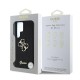 Husa Guess PU Fixed Glitter 4G Metal Logo pentru Samsung Galaxy S25 Ultra, Neagra (Bakr, GUHCS25LHG4SGK) by www.silkase.ro