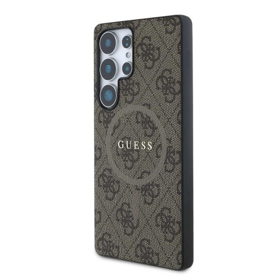 Husa Guess PU Leather 4G Colored Ring MagSafe pentru Samsung Galaxy S25 Ultra, Maro Husa Guess PU Leather 4G Colored Ring MagSafe pentru Samsung Galaxy S25 Ultra, Maro (Bakr, GUHMS25LG4GFRW) by www.silkase.ro