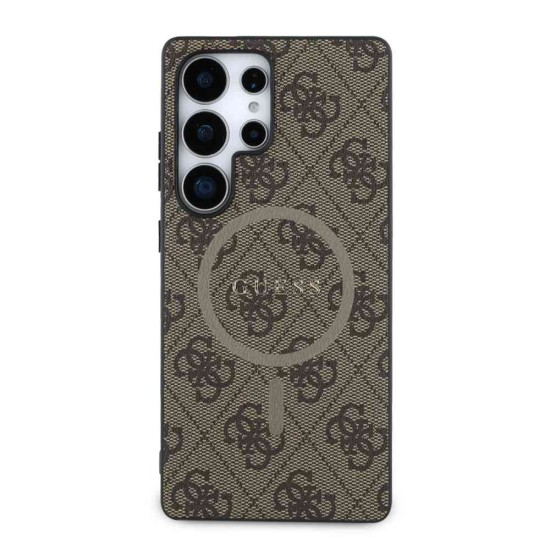 Husa Guess PU Leather 4G Colored Ring MagSafe pentru Samsung Galaxy S25 Ultra, Maro Husa Guess PU Leather 4G Colored Ring MagSafe pentru Samsung Galaxy S25 Ultra, Maro (Bakr, GUHMS25LG4GFRW) by www.silkase.ro