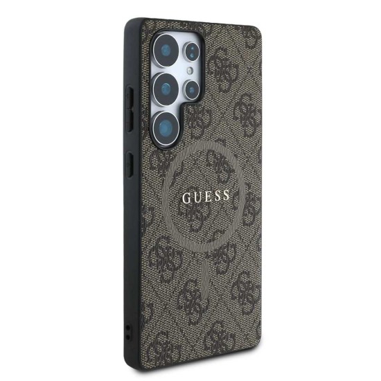 Husa Guess PU Leather 4G Colored Ring MagSafe pentru Samsung Galaxy S25 Ultra, Maro Husa Guess PU Leather 4G Colored Ring MagSafe pentru Samsung Galaxy S25 Ultra, Maro (Bakr, GUHMS25LG4GFRW) by www.silkase.ro