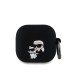 Husa Karl Lagerfeld 3D Logo NFT Karl and Choupette Silicon pentru AirPods 4, Neagra (Bakr, KLA4RUNKC) by www.silkase.ro