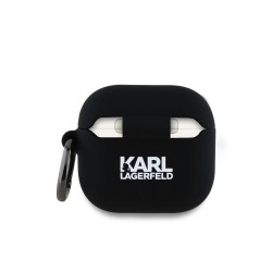 Husa Karl Lagerfeld 3D Logo NFT Karl and Choupette Silicon pentru AirPods 4, Neagra Husa Karl Lagerfeld 3D Logo NFT Karl and Choupette Silicon pentru AirPods 4, Neagra