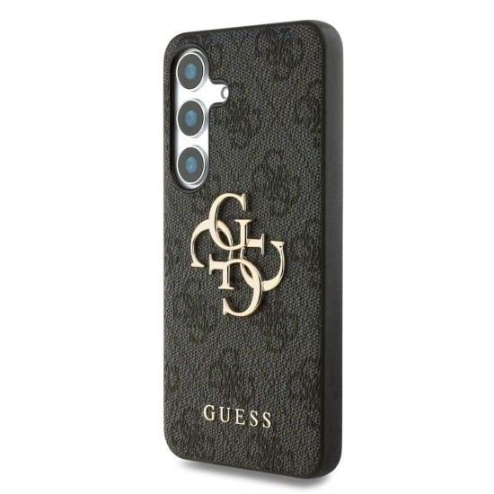 Husa Guess PU 4G Metal Logo pentru Samsung Galaxy S25, Gri (Bakr, GUHCS25S4GMGGR) by www.silkase.ro