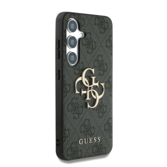 Husa Guess PU 4G Metal Logo pentru Samsung Galaxy S25, Gri (Bakr, GUHCS25S4GMGGR) by www.silkase.ro