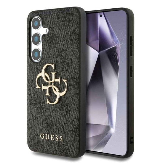 Husa Guess PU 4G Metal Logo pentru Samsung Galaxy S25+, Gri (Bakr, GUHCS25M4GMGGR) by www.silkase.ro
