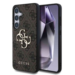 Husa Guess PU 4G Metal Logo pentru Samsung Galaxy S25, Maro