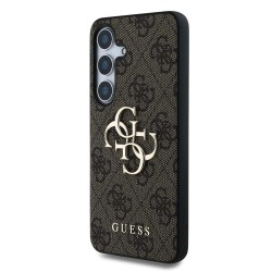 Husa Guess PU 4G Metal Logo pentru Samsung Galaxy S25, Maro Husa Guess PU 4G Metal Logo pentru Samsung Galaxy S25, Maro