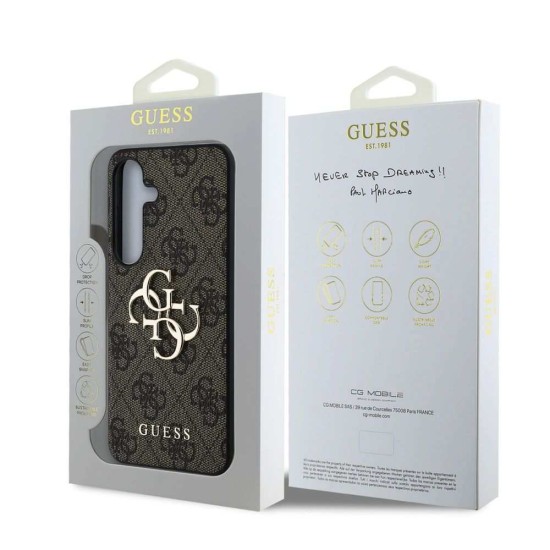 Husa Guess PU 4G Metal Logo pentru Samsung Galaxy S25+, Maro Husa Guess PU 4G Metal Logo pentru Samsung Galaxy S25+, Maro (Bakr, GUHCS25M4GMGBR) by www.silkase.ro