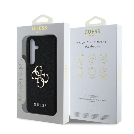Husa Guess PU Grained 4G Metal Logo pentru Samsung Galaxy S25+, Neagra Husa Guess PU Grained 4G Metal Logo pentru Samsung Galaxy S25+, Neagra (Bakr, GUHCS25MPGT4MBK) by www.silkase.ro