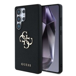 Husa Guess PU Grained 4G Metal Logo pentru Samsung Galaxy S25 Ultra, Neagra
