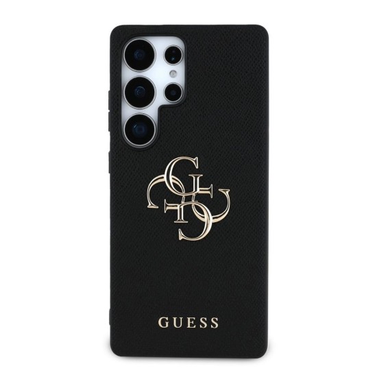 Husa Guess PU Grained 4G Metal Logo pentru Samsung Galaxy S25 Ultra, Neagra (Bakr, GUHCS25LPGT4MBK) by www.silkase.ro