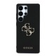 Husa Guess PU Grained 4G Metal Logo pentru Samsung Galaxy S25 Ultra, Neagra (Bakr, GUHCS25LPGT4MBK) by www.silkase.ro