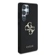 Husa Guess PU Grained 4G Metal Logo pentru Samsung Galaxy S25 Ultra, Neagra (Bakr, GUHCS25LPGT4MBK) by www.silkase.ro