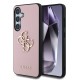 Husa Guess PU Grained 4G Metal Logo pentru Samsung Galaxy S25, Roz (Bakr, GUHCS25SPGT4MBP) by www.silkase.ro