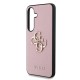 Husa Guess PU Grained 4G Metal Logo pentru Samsung Galaxy S25, Roz (Bakr, GUHCS25SPGT4MBP) by www.silkase.ro