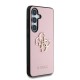 Husa Guess PU Grained 4G Metal Logo pentru Samsung Galaxy S25+, Roz (Bakr, GUHCS25MPGT4MBP) by www.silkase.ro