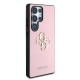 Husa Guess PU Grained 4G Metal Logo pentru Samsung Galaxy S25 Ultra, Roz (Bakr, GUHCS25LPGT4MBP) by www.silkase.ro