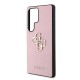 Husa Guess PU Grained 4G Metal Logo pentru Samsung Galaxy S25 Ultra, Roz (Bakr, GUHCS25LPGT4MBP) by www.silkase.ro