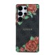 Husa Guess PU Leather 4G Flowers Print Metal Logo MagSafe pentru Samsung Galaxy S25 Ultra, Neagra (Bakr, GUHMS25LP4ROPEMCK) by www.silkase.ro