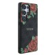 Husa Guess PU Leather 4G Flowers Print Metal Logo MagSafe pentru Samsung Galaxy S25 Ultra, Neagra (Bakr, GUHMS25LP4ROPEMCK) by www.silkase.ro