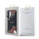 Husa Guess PU Leather 4G Flowers Print Metal Logo MagSafe pentru Samsung Galaxy S25 Ultra, Neagra (Bakr, GUHMS25LP4ROPEMCK) by www.silkase.ro