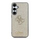 Husa Guess PU Fixed Glitter 4G Metal Logo pentru Samsung Galaxy S25, Aurie (Bakr, GUHCS25SHG4SGD) by www.silkase.ro