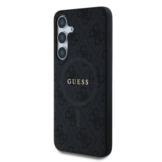 Husa Guess PU Leather 4G Colored Ring MagSafe pentru Samsung Galaxy S25, Neagra Husa Guess PU Leather 4G Colored Ring MagSafe pentru Samsung Galaxy S25, Neagra (Bakr, GUHMS25SG4GFRK) by www.silkase.ro