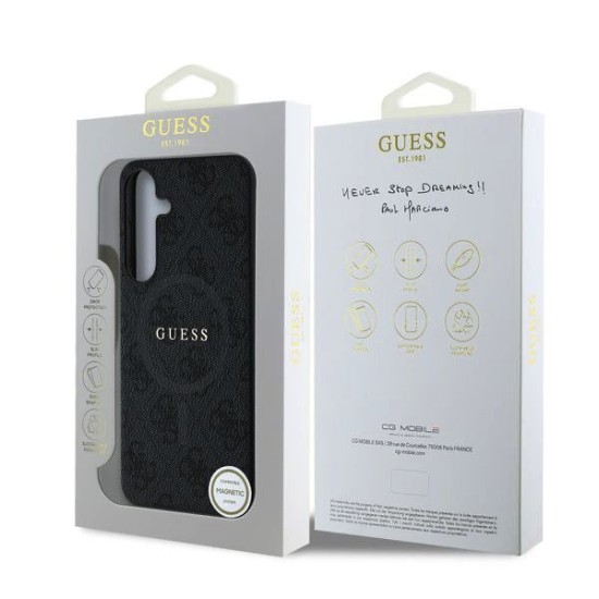 Husa Guess PU Leather 4G Colored Ring MagSafe pentru Samsung Galaxy S25, Neagra Husa Guess PU Leather 4G Colored Ring MagSafe pentru Samsung Galaxy S25, Neagra (Bakr, GUHMS25SG4GFRK) by www.silkase.ro
