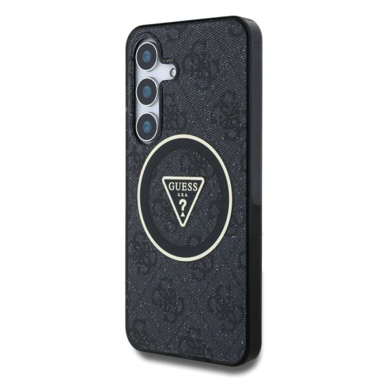 Husa Guess IML 4G Glitter Triangle Logo MagSafe pentru Samsung Galaxy S25, Neagra Husa Guess IML 4G Glitter Triangle Logo MagSafe pentru Samsung Galaxy S25, Neagra (Bakr, GUHMS25SHG4PRTGK) by www.silkase.ro