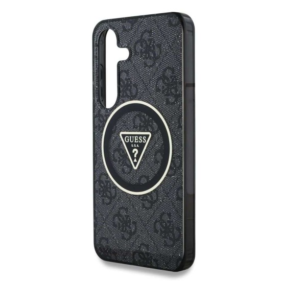 Husa Guess IML 4G Glitter Triangle Logo MagSafe pentru Samsung Galaxy S25, Neagra Husa Guess IML 4G Glitter Triangle Logo MagSafe pentru Samsung Galaxy S25, Neagra (Bakr, GUHMS25SHG4PRTGK) by www.silkase.ro