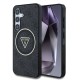 Husa Guess IML 4G Glitter Triangle Logo MagSafe pentru Samsung Galaxy S25+, Neagra (Bakr, GUHMS25MHG4PRTGK) by www.silkase.ro