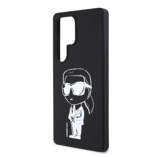 Husa Karl Lagerfeld Liquid Silicone Graffiti Ikonik MagSafe pentru Samsung Galaxy S25 Ultra, Neagra (Bakr, KLHMS25LPNYKGRTK) by www.silkase.ro