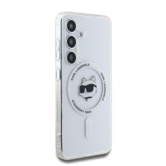 Husa Karl Lagerfeld IML Choupette Head MagSafe pentru Samsung Galaxy S25, Transparenta (Bakr, KLHMS25SHLSCHH) by www.silkase.ro