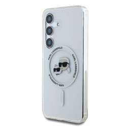 Husa Karl Lagerfeld IML K&CH Heads MagSafe pentru Samsung Galaxy S25, Transparenta